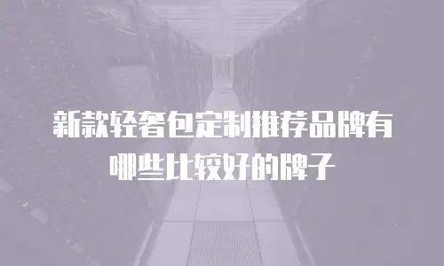 新款轻奢包定制推荐品牌有哪些比较好的牌子