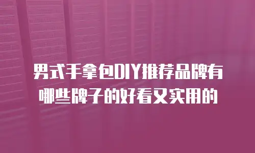 男式手拿包DIY推荐品牌有哪些牌子的好看又实用的