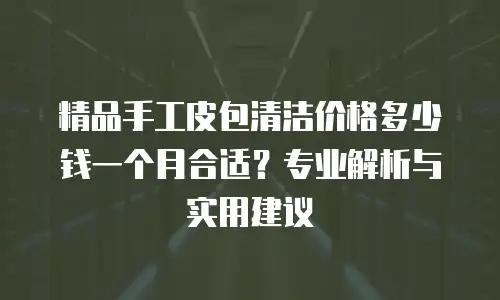 精品手工皮包清洁价格多少钱一个月合适？专业解析与实用建议