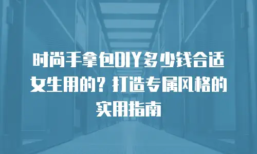 时尚手拿包DIY多少钱合适女生用的？打造专属风格的实用指南