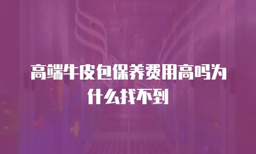 高端牛皮包保养费用高吗为什么找不到