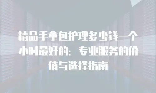 精品手拿包护理多少钱一个小时最好的：专业服务的价值与选择指南