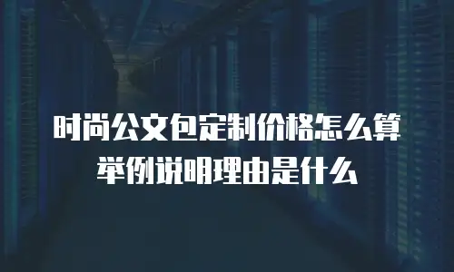 时尚公文包定制价格怎么算举例说明理由是什么