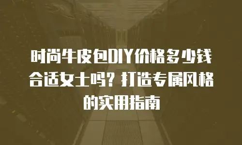 时尚牛皮包DIY价格多少钱合适女士吗？打造专属风格的实用指南