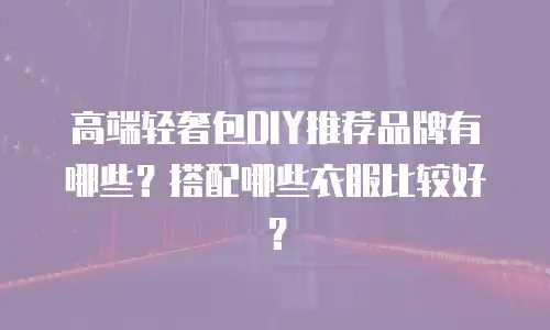 高端轻奢包DIY推荐品牌有哪些？搭配哪些衣服比较好？