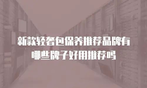 新款轻奢包保养推荐品牌有哪些牌子好用推荐吗