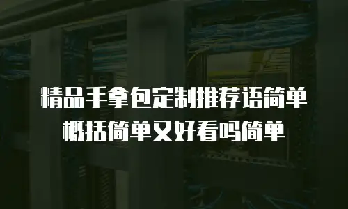精品手拿包定制推荐语简单概括简单又好看吗简单