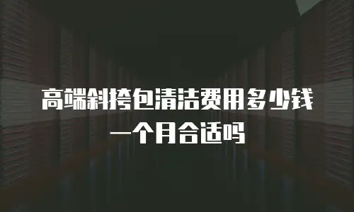 高端斜挎包清洁费用多少钱一个月合适吗