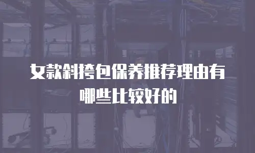 女款斜挎包保养推荐理由有哪些比较好的