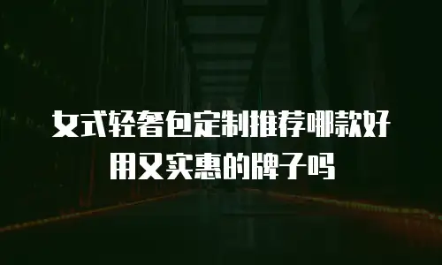 女式轻奢包定制推荐哪款好用又实惠的牌子吗