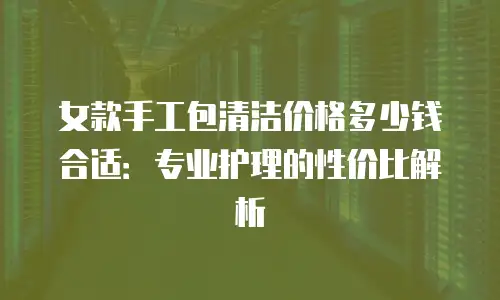 女款手工包清洁价格多少钱合适：专业护理的性价比解析