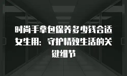 时尚手拿包保养多少钱合适女生用：守护精致生活的关键细节