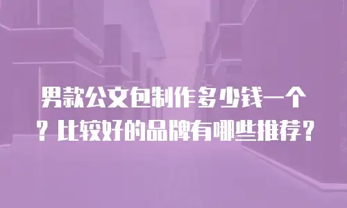 男款公文包制作多少钱一个？比较好的品牌有哪些推荐？