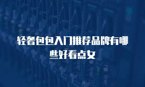 轻奢包包入门推荐品牌有哪些好看点女