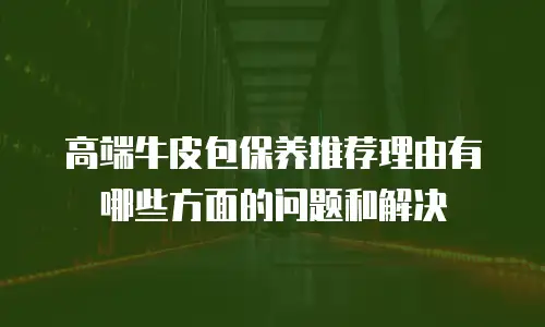 高端牛皮包保养推荐理由有哪些方面的问题和解决