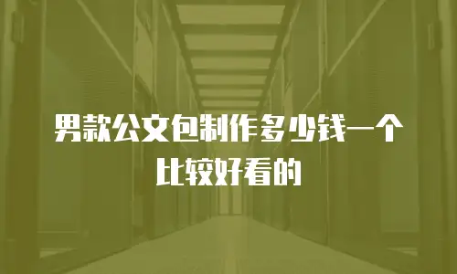 男款公文包制作多少钱一个比较好看的