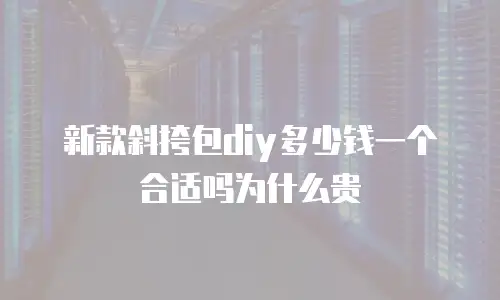 新款斜挎包diy多少钱一个合适吗为什么贵