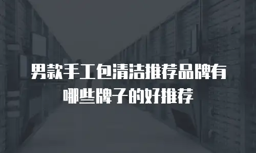男款手工包清洁推荐品牌有哪些牌子的好推荐