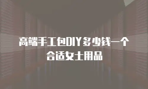 高端手工包DIY多少钱一个合适女士用品