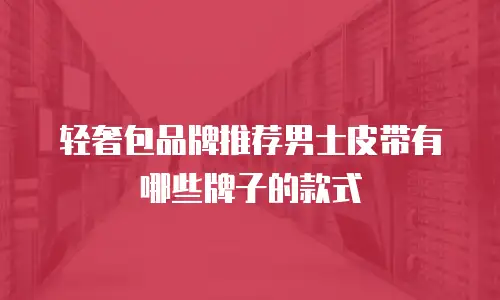 轻奢包品牌推荐男士皮带有哪些牌子的款式