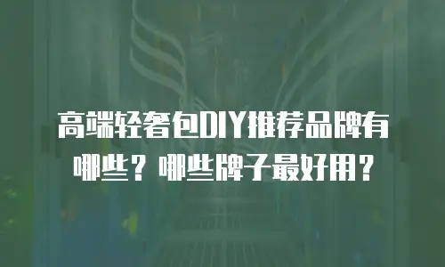 高端轻奢包DIY推荐品牌有哪些？哪些牌子最好用？