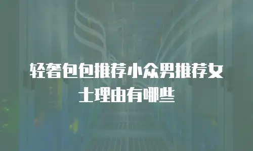轻奢包包推荐小众男推荐女士理由有哪些