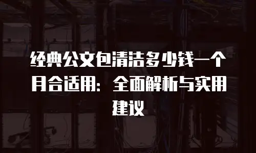 经典公文包清洁多少钱一个月合适用：全面解析与实用建议