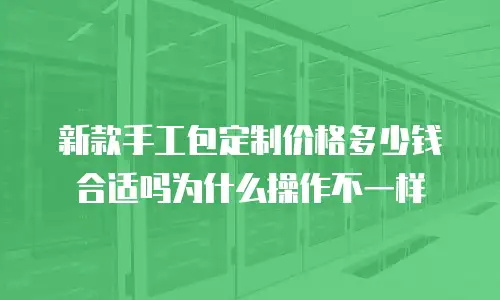 新款手工包定制价格多少钱合适吗为什么操作不一样
