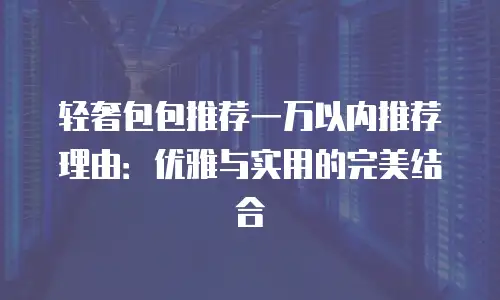 轻奢包包推荐一万以内推荐理由：优雅与实用的完美结合