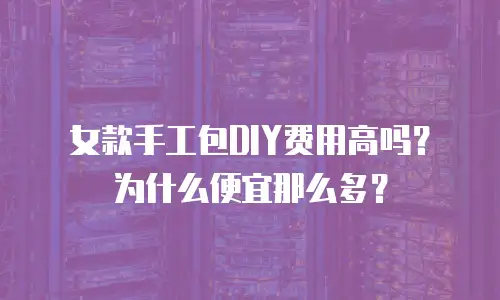 女款手工包DIY费用高吗？为什么便宜那么多？