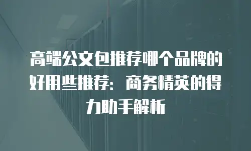 高端公文包推荐哪个品牌的好用些推荐：商务精英的得力助手解析