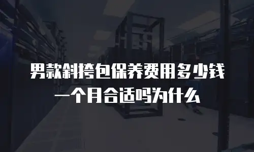 男款斜挎包保养费用多少钱一个月合适吗为什么