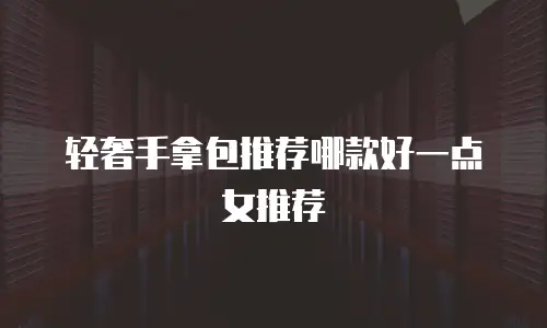 轻奢手拿包推荐哪款好一点女推荐