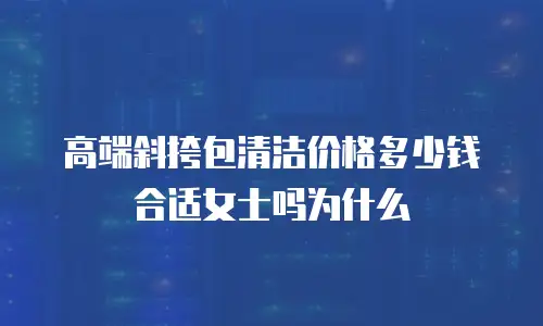 高端斜挎包清洁价格多少钱合适女士吗为什么
