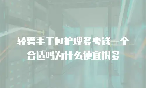 轻奢手工包护理多少钱一个合适吗为什么便宜很多