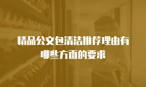 精品公文包清洁推荐理由有哪些方面的要求