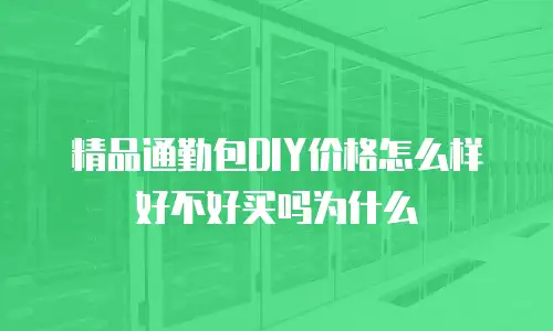 精品通勤包DIY价格怎么样好不好买吗为什么