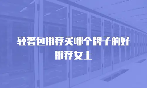 轻奢包推荐买哪个牌子的好推荐女士