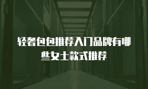 轻奢包包推荐入门品牌有哪些女士款式推荐