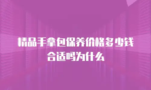 精品手拿包保养价格多少钱合适吗为什么