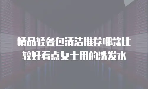 精品轻奢包清洁推荐哪款比较好看点女士用的洗发水