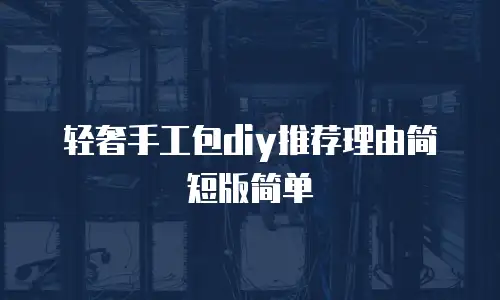 轻奢手工包diy推荐理由简短版简单