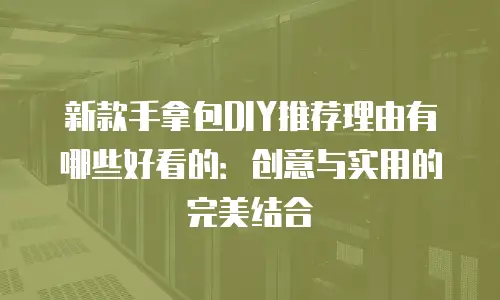 新款手拿包DIY推荐理由有哪些好看的：创意与实用的完美结合
