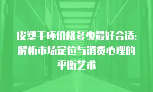 皮塑手环价格多少最好合适：解析市场定位与消费心理的平衡艺术