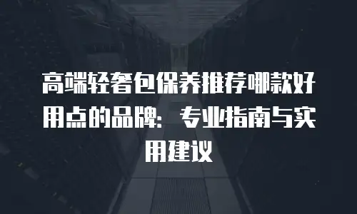 高端轻奢包保养推荐哪款好用点的品牌：专业指南与实用建议