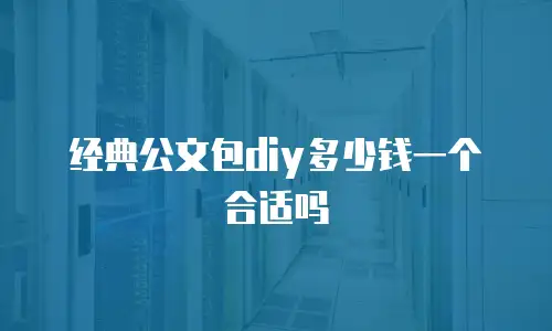 经典公文包diy多少钱一个合适吗