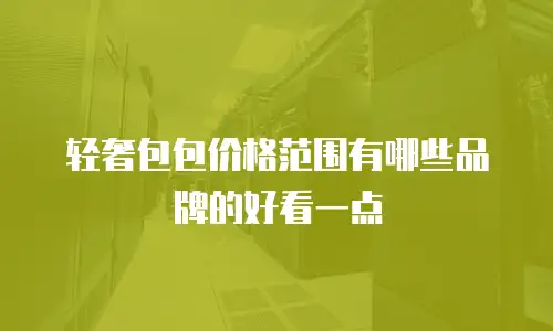 轻奢包包价格范围有哪些品牌的好看一点