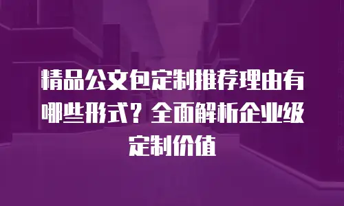 精品公文包定制推荐理由有哪些形式？全面解析企业级定制价值