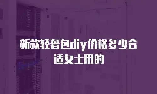 新款轻奢包diy价格多少合适女士用的