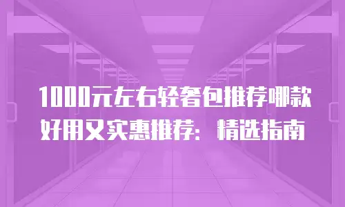 1000元左右轻奢包推荐哪款好用又实惠推荐：精选指南